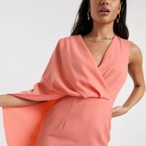 ASOS Lavish Alice Coral midi dress- Size 8/10